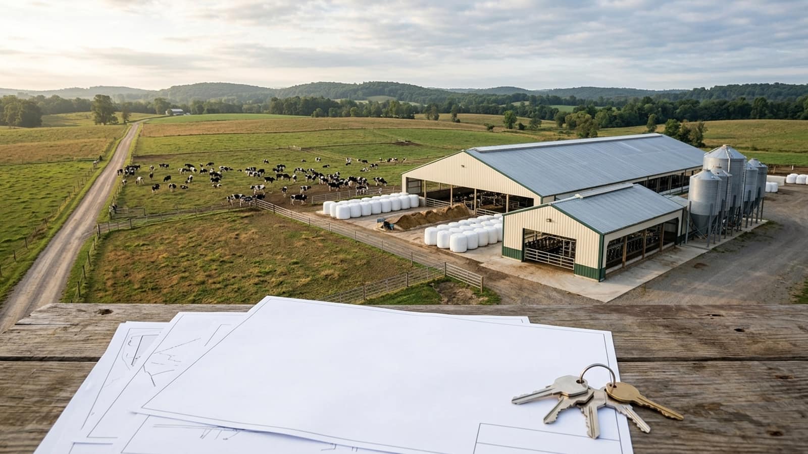 Dairy Farm Real Estate Financing — editorial illustration
